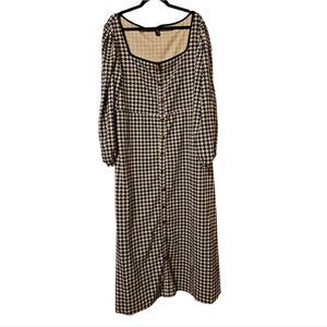 SHEIN PLUS Houndstooth Maxi Dress - Size 4XL